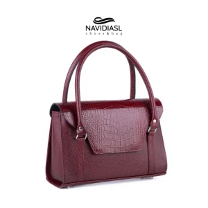 کیف زنانه چرم طبیعی کد 9041015-زرشکی – 1