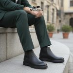 نیم بوت مردانه چرم اسپورت طبی کد 6020029
