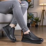 کفش مردانه چرم اسپورت طبی کد 7056021