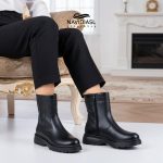 نیم بوت زنانه چرم اسپرت کد 2047002 (3)