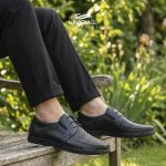 کفش مردانه چرم اداری و روزانه تابستانی طبی کد 7064025 (2)